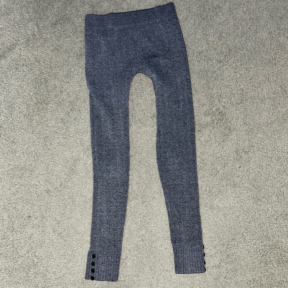 Gray Knit Leggings